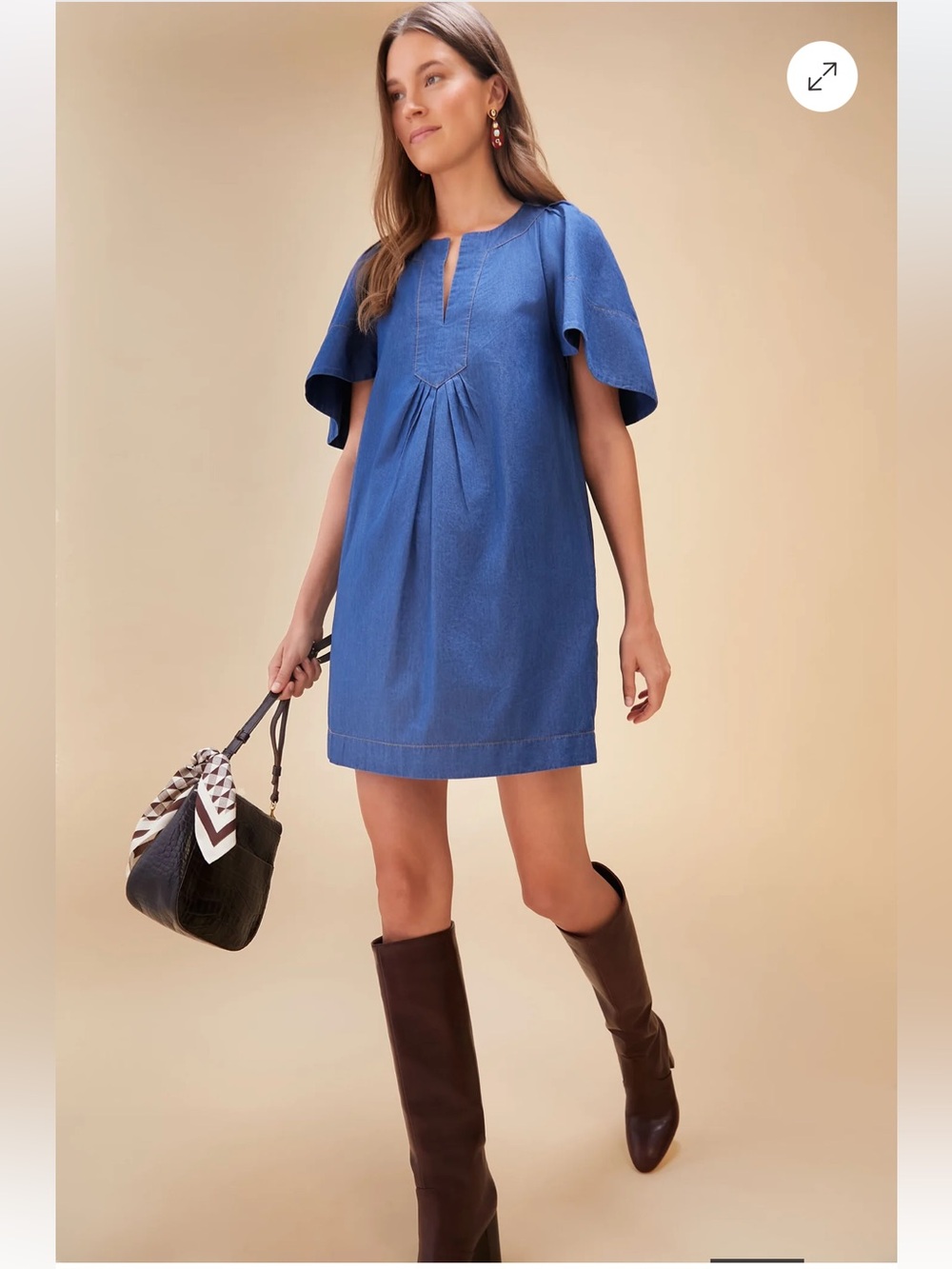 TUCKERNUCK Pomander Place Denjm Finley Flutter Sleeve Dress M